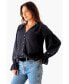 Women's Long Sleeve Embroidered Stevie Blouse