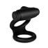 Фото #4 товара Denver Double Cockring with Vibrating Bullet USB Silicone Black