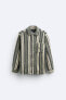 Printed faux shearling overshirt