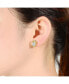 ფოტო #3 პროდუქტის Sterling Silver Cubic Zirconia Shield Earrings