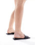 Фото #6 товара ASOS DESIGN Wide Fit Fig square toe flat sandals in black