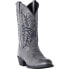 Фото #3 товара Laredo Harding Waxed Leather Round Toe Cowboy Mens Grey Casual Boots 68457