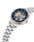 Men's Automatic Silver-Tone Stainless Steel Bracelet Watch 42mm