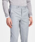 Фото #4 товара Men's Skinny-Fit Sharkskin Suit Pants, Created for Macy's