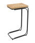 Фото #1 товара 18" x 13" x 26" Dried Plant Handmade Coiled C-Shaped Black Metal Legs Accent Table