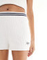 Tommy Jeans co-ord knit tipping shorts in white