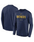 Фото #1 товара Men's Navy Milwaukee Brewers Authentic Collection Team Logo Legend Performance Long Sleeve T-shirt