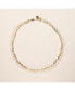 18K Gold Plated Paper Clip Chain with Freshwater Pearls - Mollie Necklace 17" For Women
