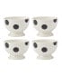 Фото #1 товара on the Dot Assorted Footed Dessert Bowls 4 Piece Set, Service for 4