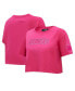 ფოტო #1 პროდუქტის Women's New York Rangers Triple Pink Cropped Boxy T-shirt