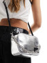 Фото #1 товара Calvin Klein Jeans sculpted camera bag in metallic snake