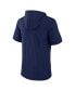 Фото #3 товара Men's Navy Boston Red Sox Short Sleeve Hoodie T-shirt