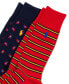 ფოტო #3 პროდუქტის Men's 2-Pk. Paisley & Stripes Slack Socks