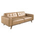 Фото #1 товара 3-Sitzer-Sofa aus sandfarbenem Leder