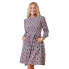 ფოტო #17 პროდუქტის Women's Long Sleeve Smocked Ruffle Collar Dress