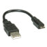 Фото #2 товара ROLINE USB 2.0 Cable - USB Type A M - Micro USB B M 0.15 m - 0.15 m - Micro-USB B - USB A - USB 2.0 - Male/Male - Black