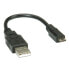 Кабель USB 2.0 ROLINE USB Type A M - Micro USB B M 0.15 м черный - фото #2