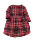 Фото #2 товара Toddler Girl Cotton Long-Sleeve Dresses 2pk, Evergreen Trees