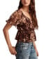 ფოტო #3 პროდუქტის Women's Floral-Mesh Date Night Top