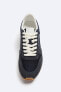 Split leather multipiece sneakers