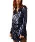 ფოტო #4 პროდუქტის Women's Sophie Sequined Mini Shirtdress