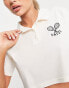 Фото #4 товара VAI21 cropped tennis zip polo top co-ord in cream