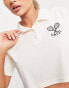 Фото #2 товара VAI21 cropped tennis zip polo top co-ord in cream