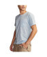 Фото #4 товара Men's Linen Short Sleeve Pocket Crew Neck Tee Shirt