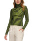 Фото #3 товара Women's Printed Turtleneck Long-Sleeve Sweater