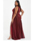 ფოტო #3 პროდუქტის Plus Size Glitter Wrap Maxi Dress