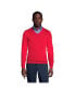 Фото #1 товара Men's School Uniform Cotton Modal Fine Gauge V-neck Sweater