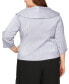 Plus Size Portrait Collar Rosette Blouse