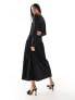 Фото #5 товара Nobody's Child Gracie long sleeve midi dress in black