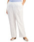 Фото #1 товара Plus Size 100% Linen Pants, Created for Macy's