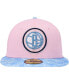 Фото #3 товара Men's Pink, Light Blue Brooklyn Nets Paisley Visor 59FIFTY Fitted Hat