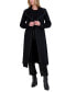 Фото #4 товара Womens Wool Blend Belted Wrap Coat