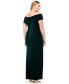 ფოტო #3 პროდუქტის Plus Size Off-The-Shoulder Velvet Gown