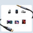 Kabel audio stereo do telefonu AUX 3.5 mm mini jack - USB-C 1.2m czarny