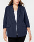 Фото #1 товара Plus Size 3/4-Sleeve Blazer, Created for Macy's