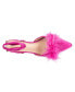 ფოტო #3 პროდუქტის Womens Saylor- Faux Feather Heel Sandal