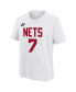 Big Boys Kevin Durant White Brooklyn Nets 2022/23 Classic Edition Name and Number T-shirt