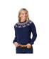 ფოტო #11 პროდუქტის Women's Long Sleeve Fair Isle Raglan Sweater