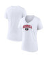 Women's White Georgia Bulldogs Evergreen Campus V-Neck T-shirt