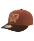 Фото #2 товара Men's Brown Oakland Athletics Velvet Logo Fill Low Profile 59FIFTY Fitted Hat