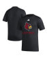 ფოტო #1 პროდუქტის Men's Black Louisville Cardinals Fadeaway Basketball Pregame AEROREADY T-shirt