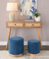 Marla Contemporary Nesting Ottoman Set in Wood and Fabric by Lumisource