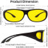 Фото #8 товара Bloomoak Polarized Night Glasses Anti-Glare UV400 Protection for Men Women Polarized Driving Fishing Golf (Night Vision Lens)