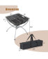 Фото #2 товара 3-in-1 Portable Charcoal Grill Folding Camping Fire Pit with Carrying Bag & Gloves