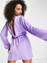 Public Desire textured satin mini dress in lilac