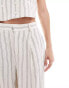 Фото #5 товара Mango stripe linen mix co-ord trousers in white